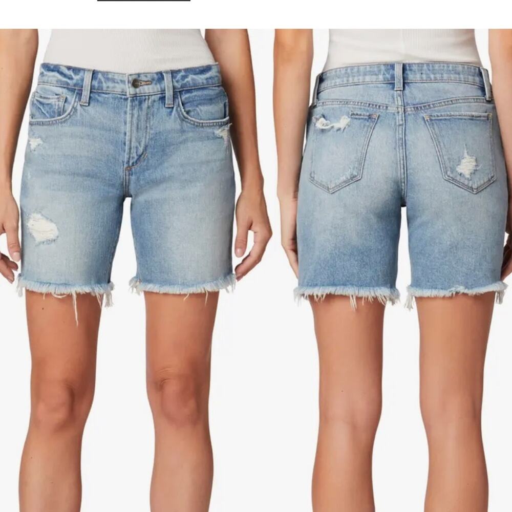 Joes Jeans Shorts Lara NWT In Indiana Bermuda Distressed Stretch Frayed Hem 26